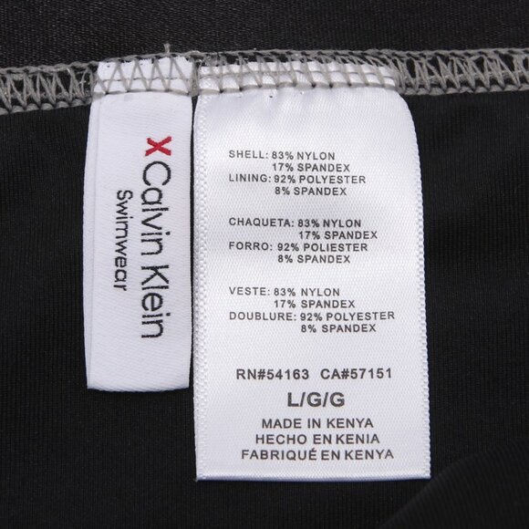 CALVIN KLEIN Swimsuit 2-Piece Logo Bikini Set Platinium Silver Triangle Halter L - Picture 10 of 13